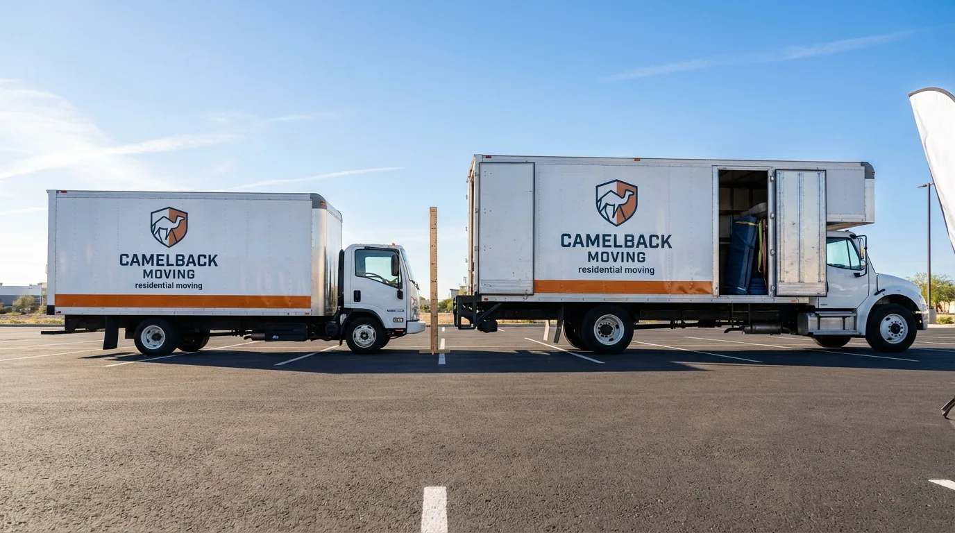 Moving truck size capacity guide in Warner